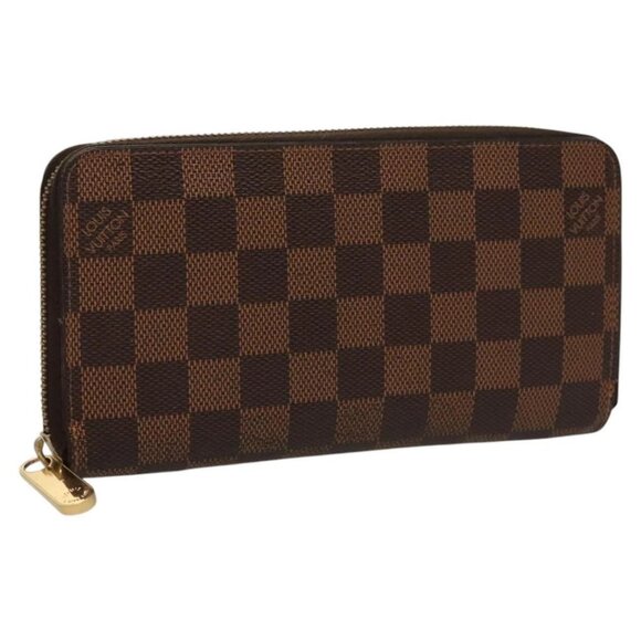 LOUIS VUITTON Damier Ebene Zippy Wallet Long Wallet N41661 LV Auth 117272 - Picture 1 of 16